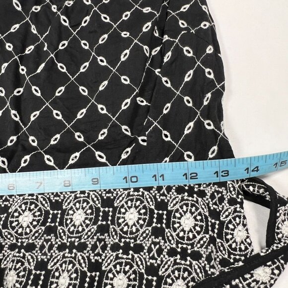 by Anthropologie Marisol Off-Shoulder Embroidered Midi Dress Black Fit & Flare 6 - Picture 10 of 16